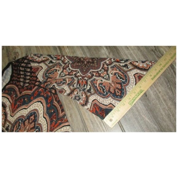 db established 1962 Womens Sz PL Petite Large Brown Paisley Fall Office Boho Top - Picture 11 of 13